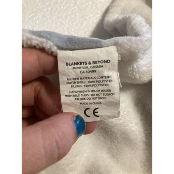 Blankets and Beyond Elephant Owl Grey Blue Plush Baby Lovey Security Blanket - Picture 7 of 9